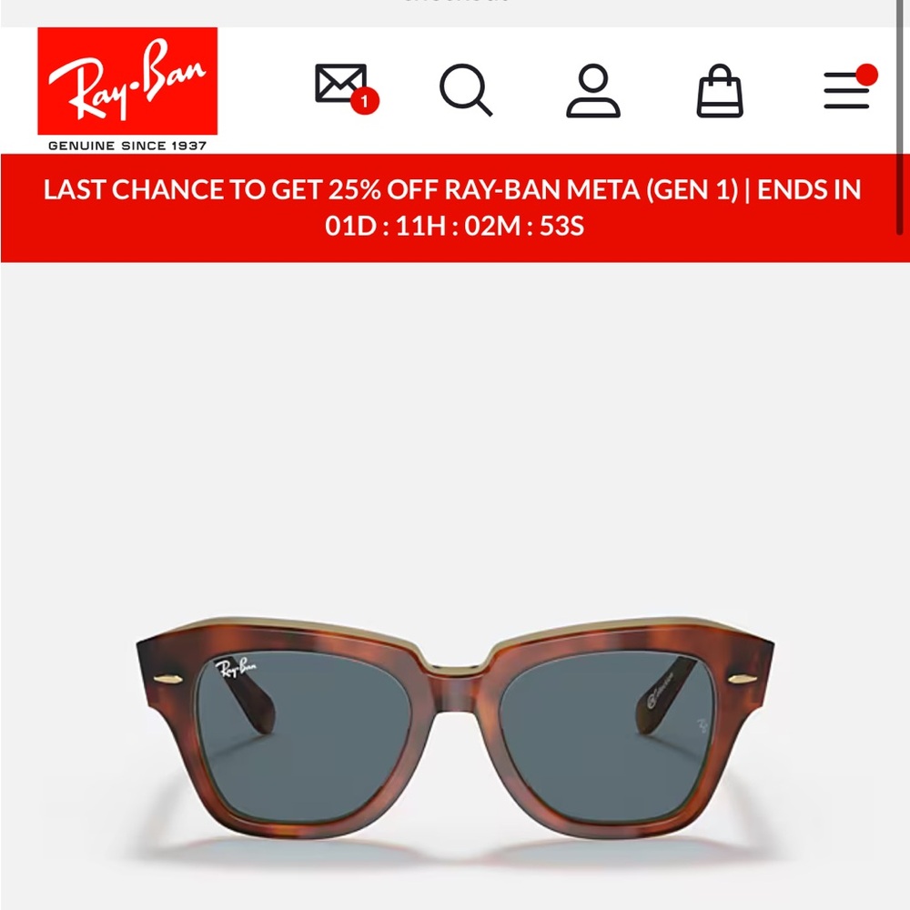 Ray-Ban State Street Tortoise Shell Sunglasses